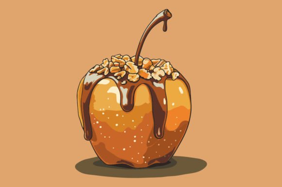 Download Caramel Apple with Syrup and Nuts - Caramel Collection