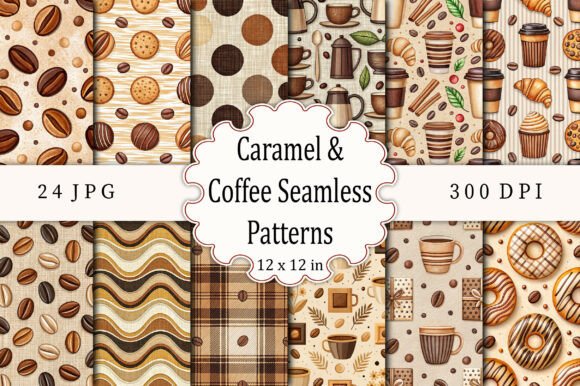 Download Caramel &amp; Coffee Seamless Patterns - Caramel Collection