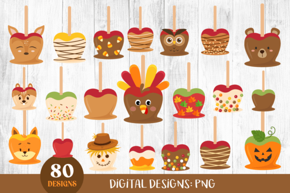 Download Fall Caramel Apples Clipart - Caramel Collection